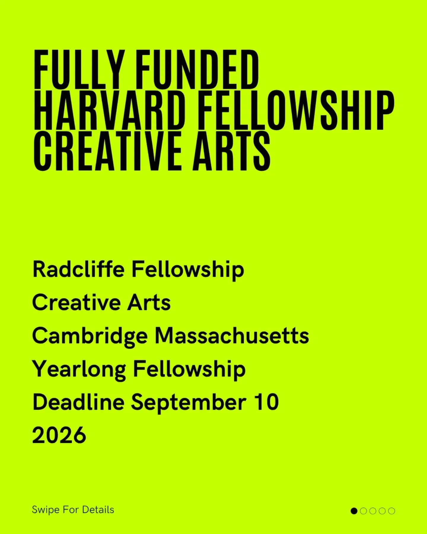 Cover for Стыпендыяльная праграма Harvard Radcliffe Fellowship для творцаў