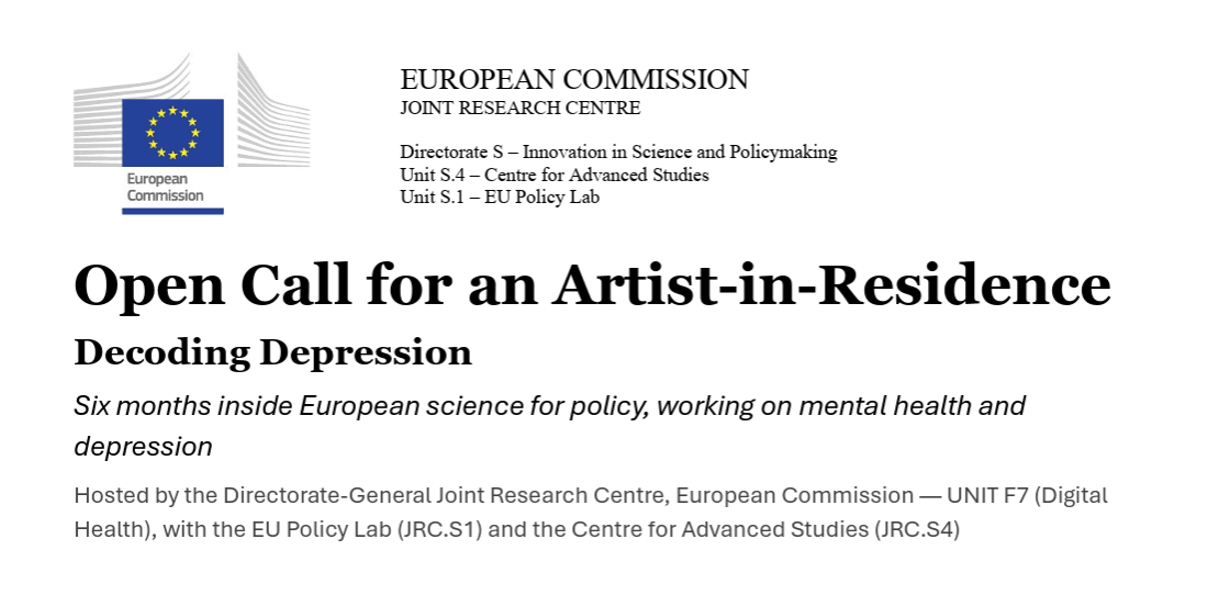 European Commission: Decoding Depression — рэзідэнцыя ў Joint Research Centre з бюджэтам 15 000 EUR