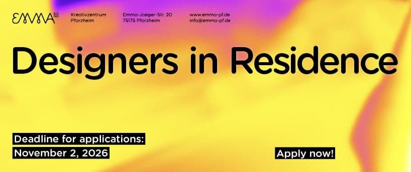 EMMA – Creative Center Pforzheim: Designers in Residence 2027 (Germany)