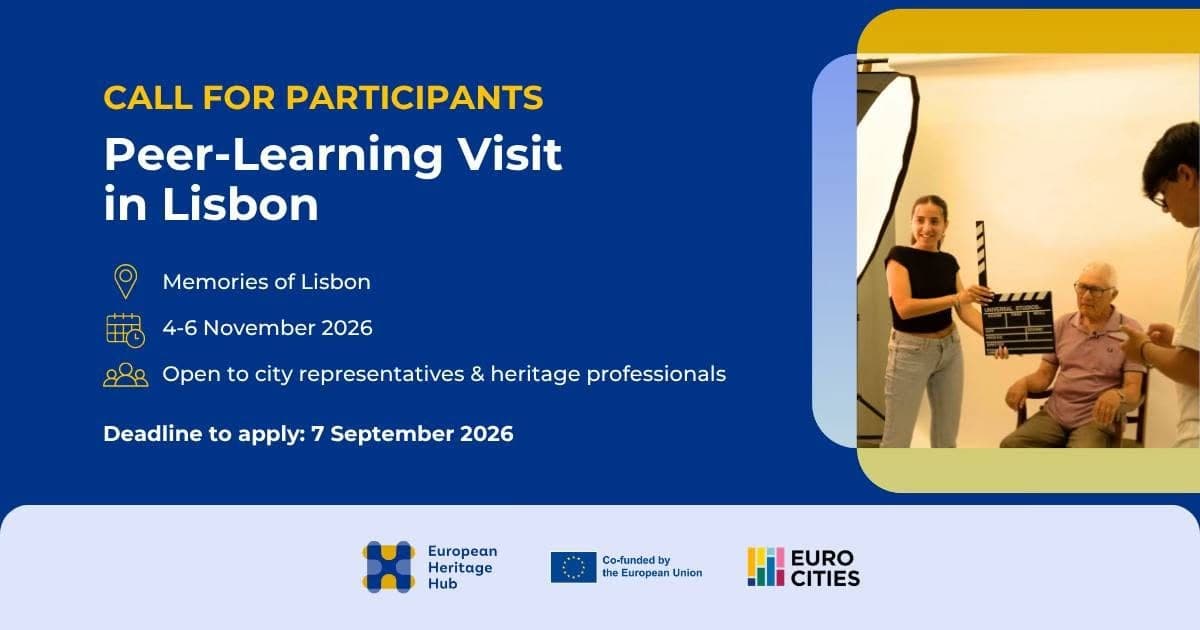 European Heritage Hub: 2026 Peer Learning Visit for Heritage Professionals in Europe (Portugal)