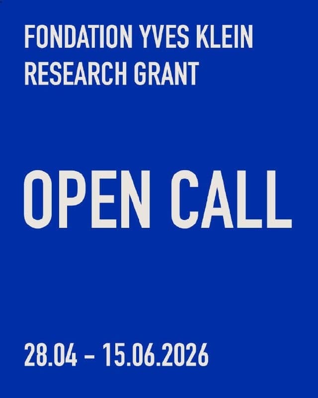Cover for Yves Klein Research Grant