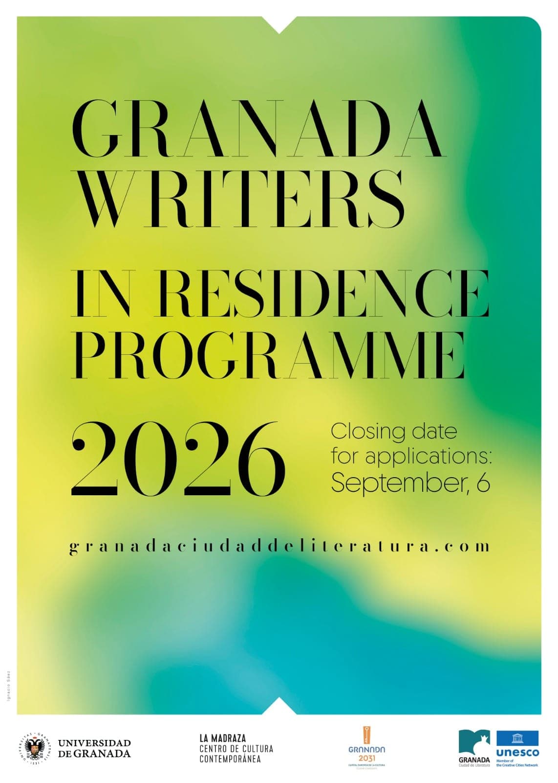 Granada UNESCO City of Literature: International Writers in Residence Programme 2026 (Spain)