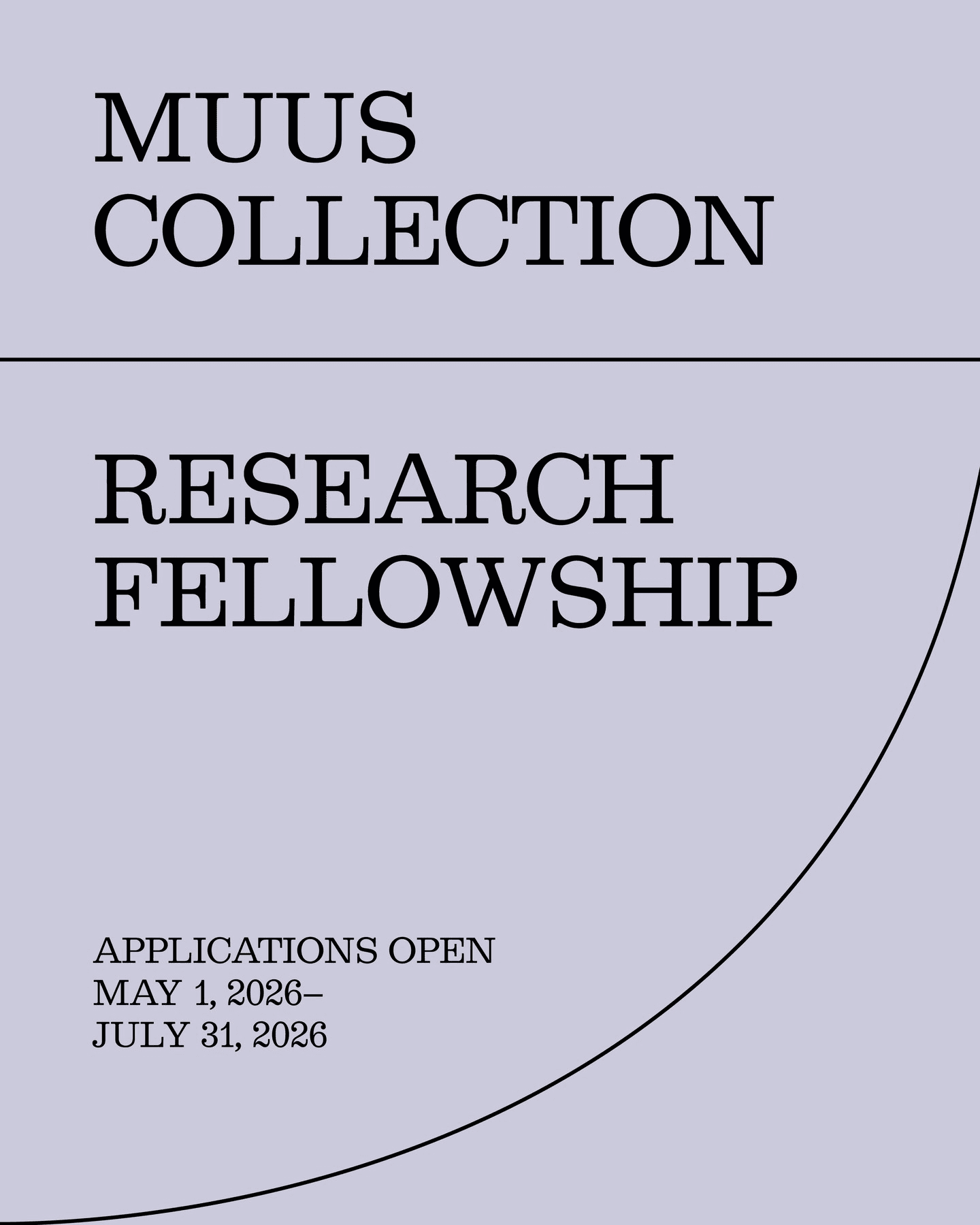 Гадавая даследчая стыпендыя MUUS Collection Research Fellowship