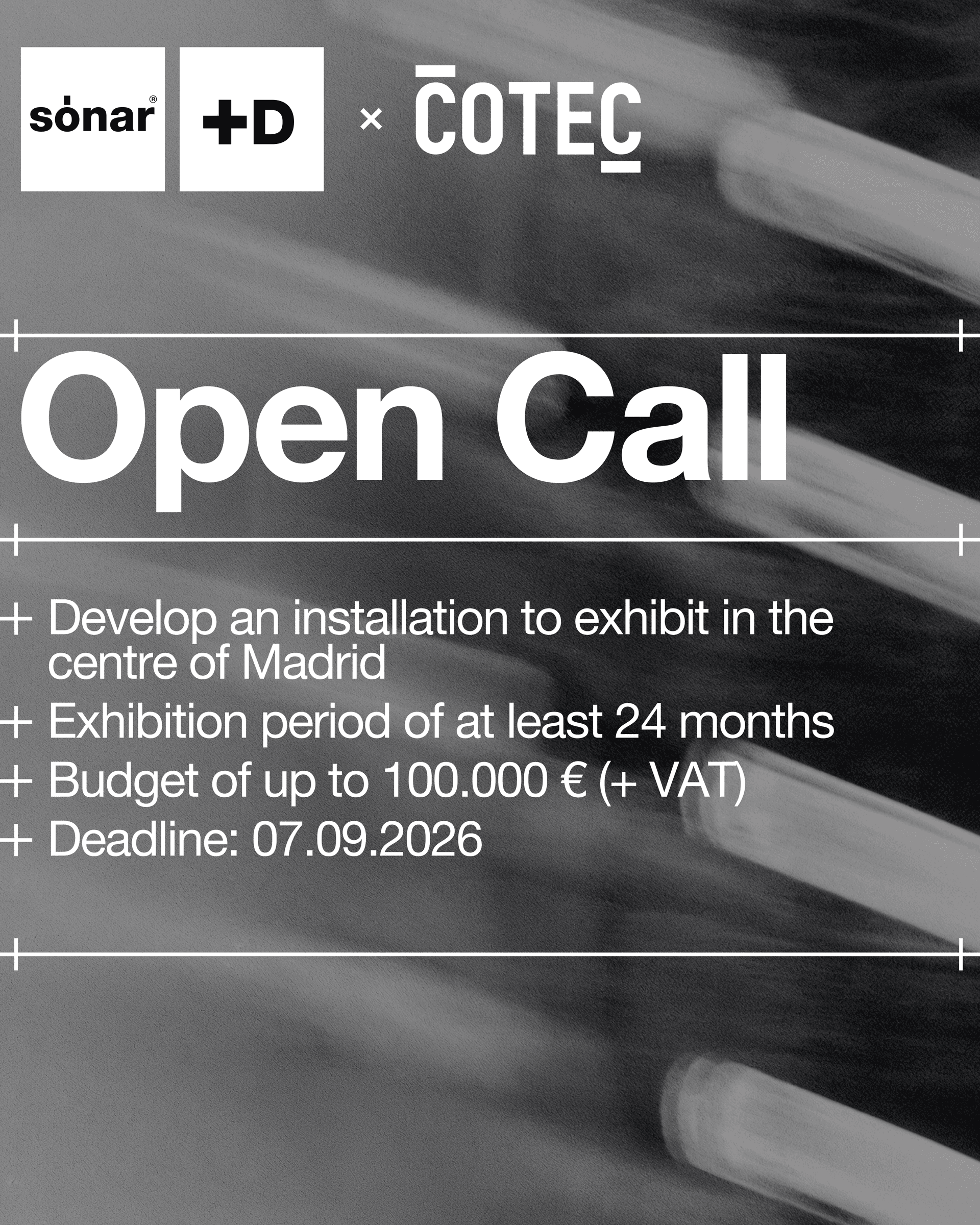 KNOWCASE Open Call 2027 — да 100 000 EUR на інсталяцыю ў цэнтры Мадрыда ад Sónar+D і Fundación Cotec